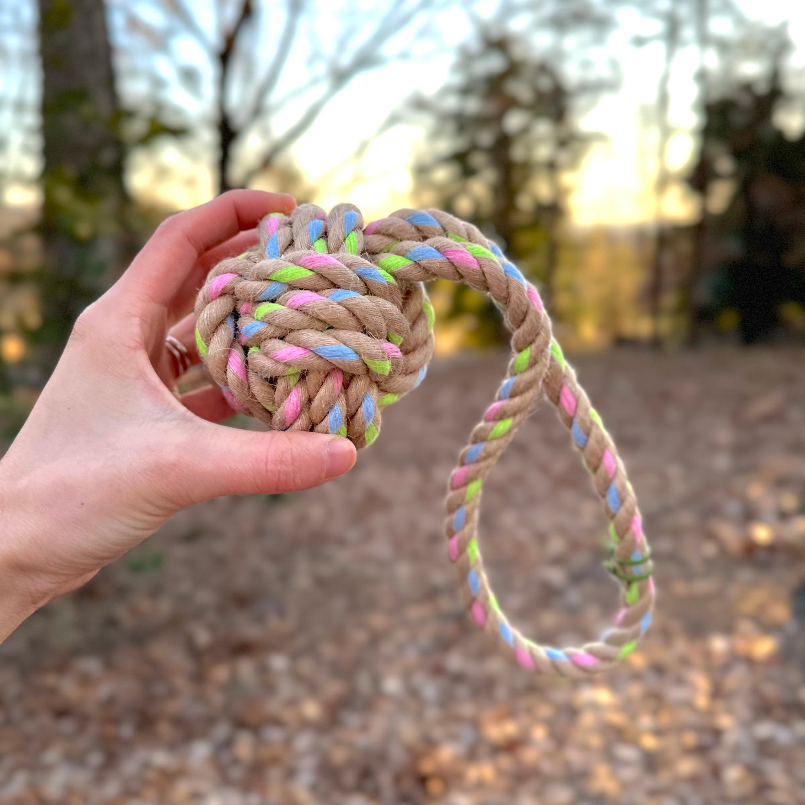Rainbow Joy Hemp Rope Tug Toys