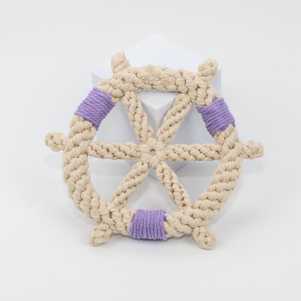 Color wheel Macrame Rope Pet Toy