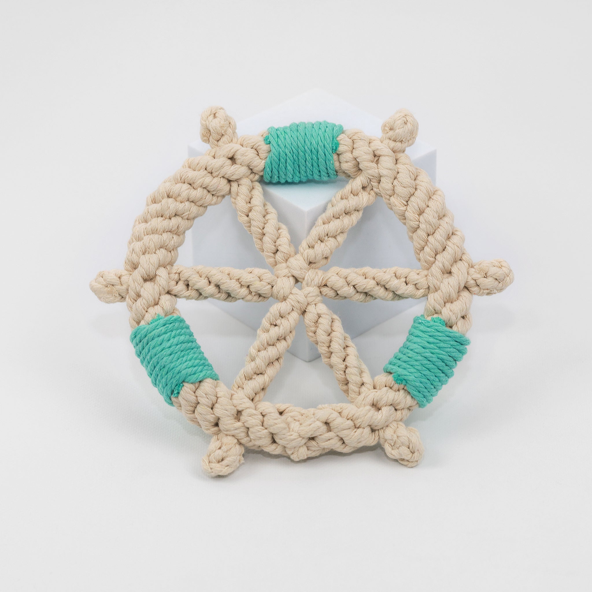 Color wheel Macrame Rope Pet Toy