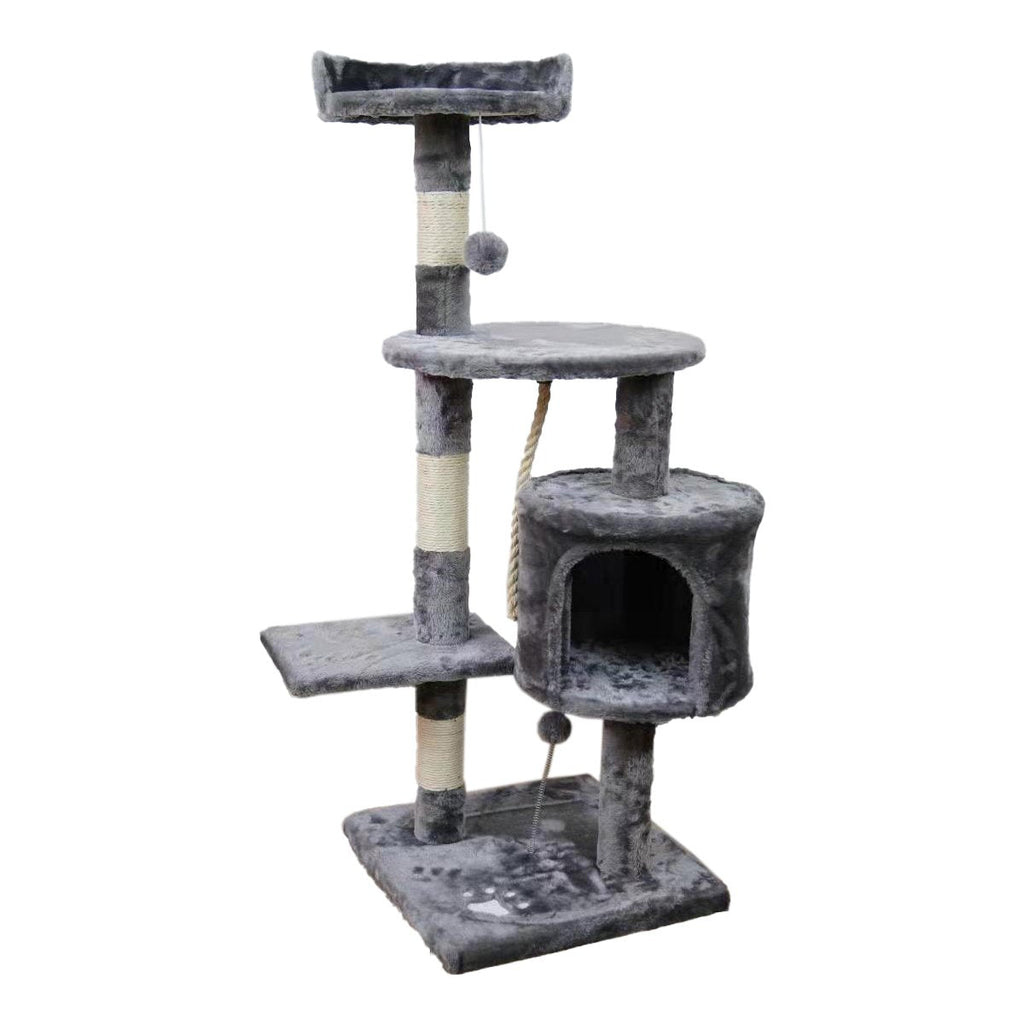 NNEDPE 110cm Cat Tree Scratching Post - Silver Grey