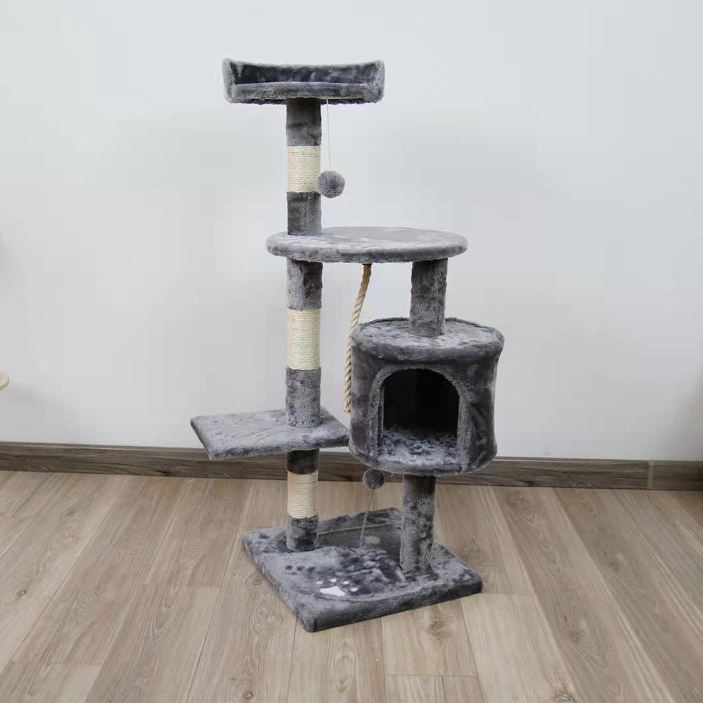 NNEDPE 110cm Cat Tree Scratching Post - Silver Grey