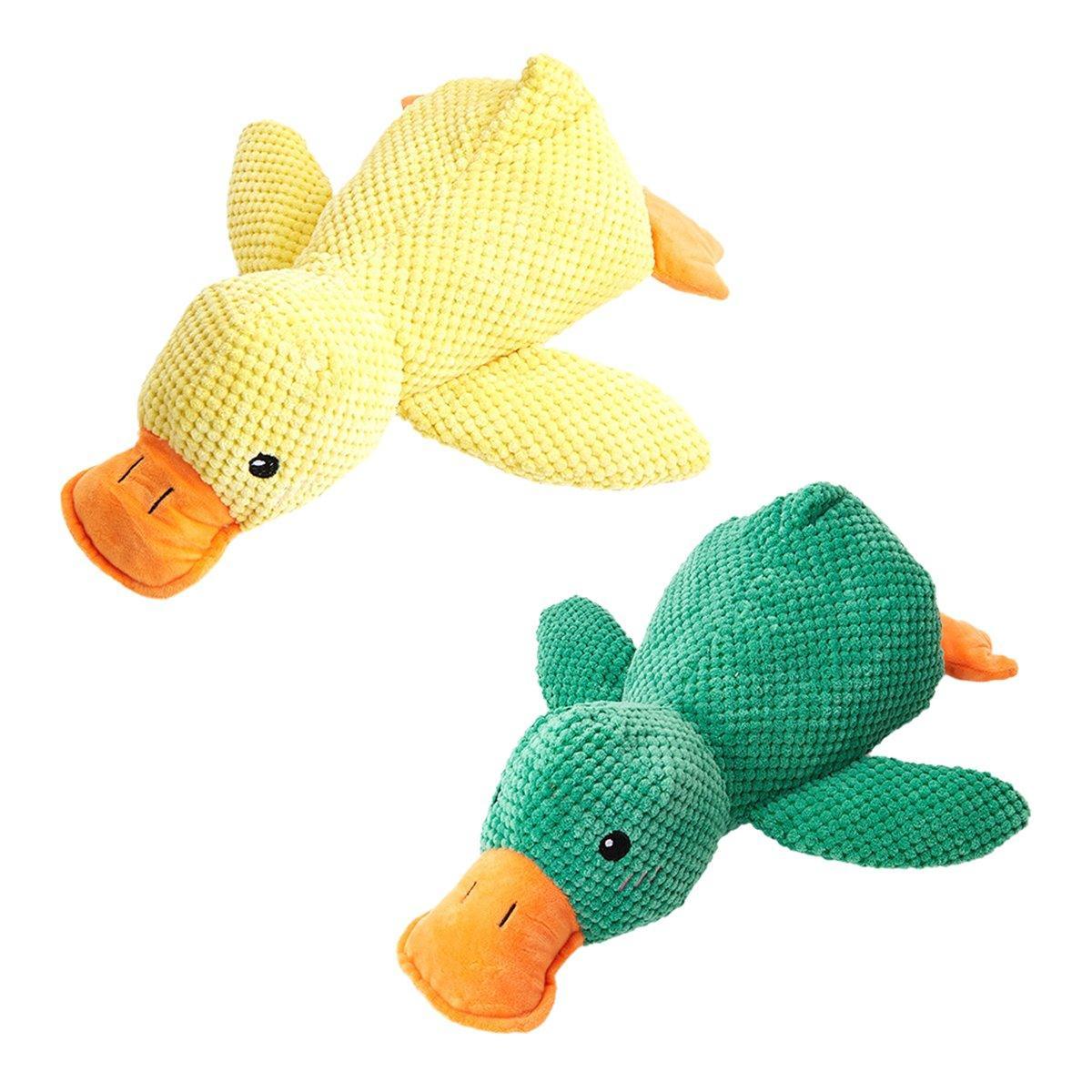 Plush Cartoon Duck Dog Toy Interactive Squeaky Pet Toy Durable Fun Chew Toy