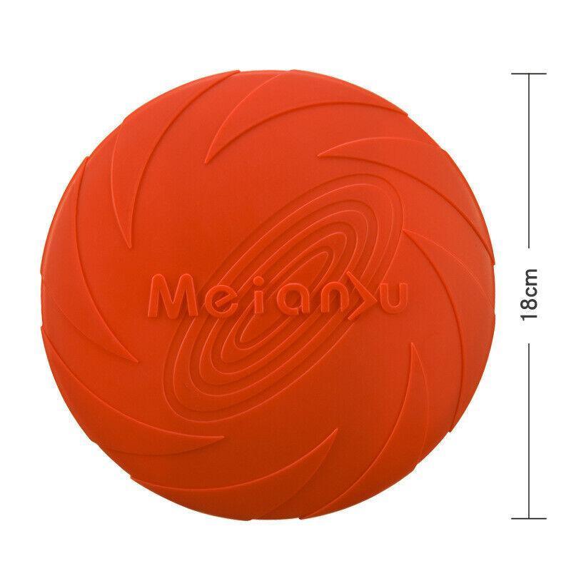 Frisbee Toy for Dogs Outdoor Fetch Training Soft Rubber Pet Flying Disc 18cm