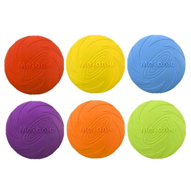 Frisbee Toy for Dogs Outdoor Fetch Training Soft Rubber Pet Flying Disc 18cm